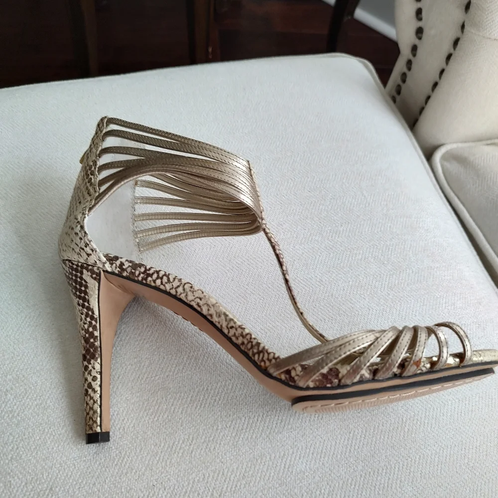 Vince Camuto Snake Print Heels - Picture 2 of 7